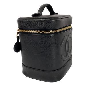 Chanel Caviar Vanity Bag Skin Black